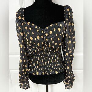 Lulu’s Black Jacquard Top